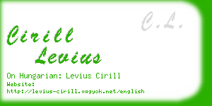 cirill levius business card